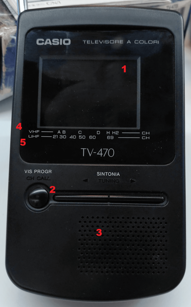 Andrea Mariani  [appunti di ricerca] Televisione portatile TV 470 CASIO
